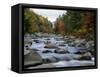 Swift River Flowing Through Forest in Autumn-James Randklev-Framed Stretched Canvas