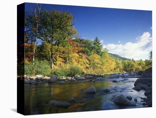 Swift River in Autumn, White Mountains National Forest, New Hampshire, USA-Adam Jones-Stretched Canvas