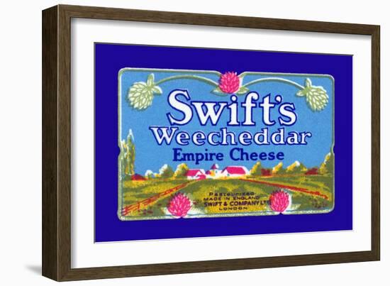 Swift's Weecheddar Empire Cheese-null-Framed Art Print