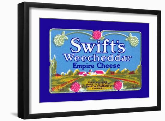 Swift's Weecheddar Empire Cheese-null-Framed Art Print