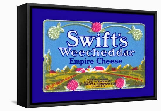 Swift's Weecheddar Empire Cheese-null-Framed Stretched Canvas