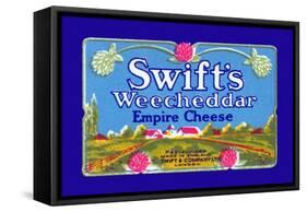 Swift's Weecheddar Empire Cheese-null-Framed Stretched Canvas