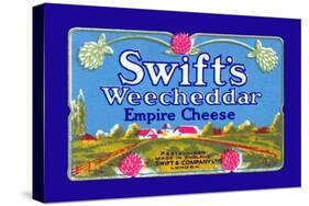 Swift's Weecheddar Empire Cheese-null-Stretched Canvas