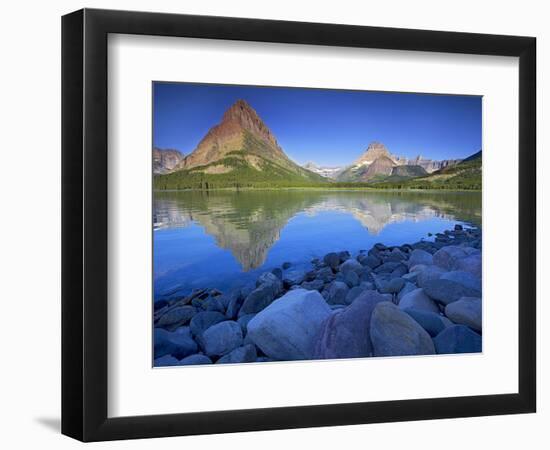 Swiftcurrent Lake, Glacier National Park, Montana, USA-Charles Gurche-Framed Photographic Print