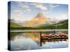 Swiftcurrent Lake, Many Glacier, Glacier National Park, Montana, USA-Jamie & Judy Wild-Stretched Canvas