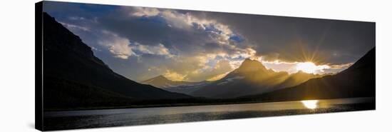 Swiftcurrent Lake Sundown Glacier N P-Steve Gadomski-Stretched Canvas