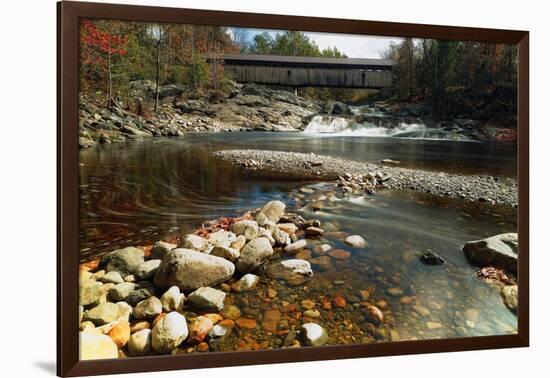 Swiftwater Covered Bridge, Bath, Newpshire-George Oze-Framed Photographic Print