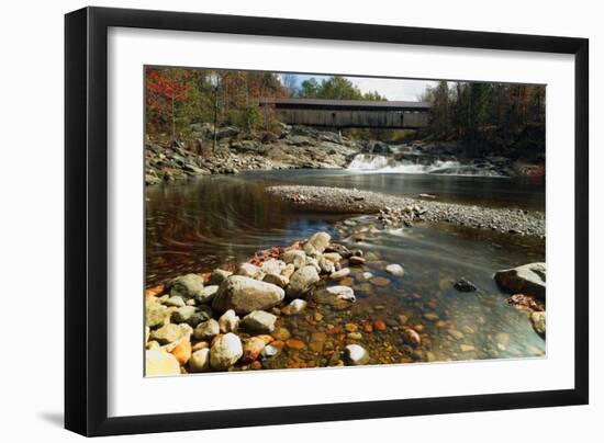 Swiftwater Covered Bridge, Bath, Newpshire-George Oze-Framed Photographic Print