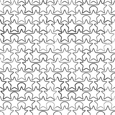 Seamless Pattern With Ink Stars Drawing