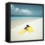 Swim Fins on the Beach-null-Framed Stretched Canvas