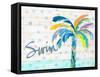 Swim Near the Palm Tree-Julie DeRice-Framed Stretched Canvas