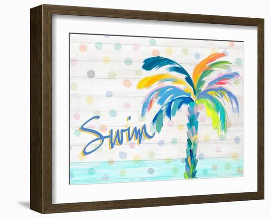 Swim Near the Palm Tree-Julie DeRice-Framed Art Print