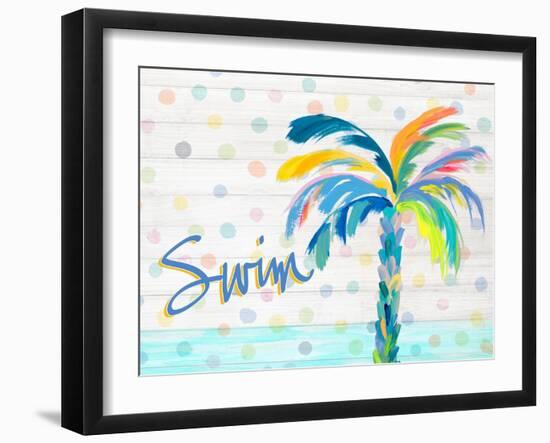 Swim Near the Palm Tree-Julie DeRice-Framed Art Print