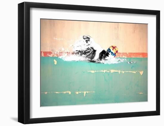 Swim on! Bronx, NYC-Masterfunk collective-Framed Giclee Print