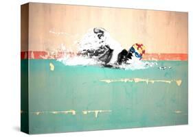 Swim on! Bronx, NYC-Masterfunk collective-Stretched Canvas