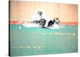 Swim on! Bronx, NYC-Masterfunk collective-Stretched Canvas