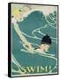 Swim! Poster-Anita Parkhurst-Framed Stretched Canvas
