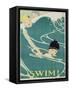 Swim! Poster-Anita Parkhurst-Framed Stretched Canvas