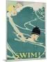 Swim! Poster-Anita Parkhurst-Mounted Giclee Print