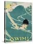 Swim! Poster-Anita Parkhurst-Stretched Canvas