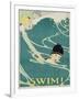 Swim! Poster-Anita Parkhurst-Framed Giclee Print