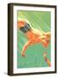 Swimmer Approaching Woman-null-Framed Art Print