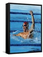 Swimmer Celebrating His Victory-null-Framed Stretched Canvas