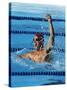 Swimmer Celebrating His Victory-null-Stretched Canvas