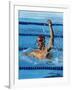 Swimmer Celebrating His Victory-null-Framed Photographic Print