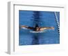 Swimmer Competing in a Butterfly Race-null-Framed Photographic Print