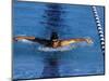 Swimmer Competing in a Butterfly Race-null-Mounted Photographic Print