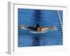 Swimmer Competing in a Butterfly Race-null-Framed Photographic Print