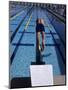 Swimmer Diving Off the Starting Blocks to Begin a Race-Steven Sutton-Mounted Premium Photographic Print