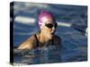 Swimmer Doing the Breaststroke-null-Stretched Canvas