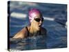 Swimmer Doing the Breaststroke-null-Stretched Canvas