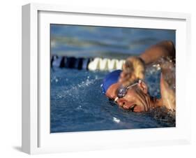 Swimmer Doing the Freestyle-null-Framed Photographic Print