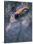 Swimmer Gliding Through the Water-null-Stretched Canvas