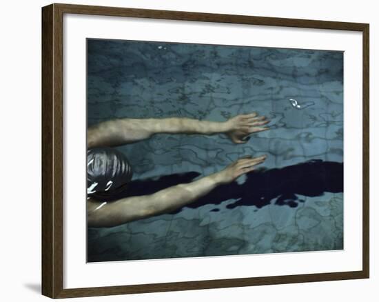 Swimmer in a Pool-null-Framed Photographic Print