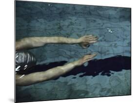 Swimmer in a Pool-null-Mounted Photographic Print