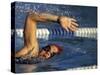Swimmer in a Race-null-Stretched Canvas
