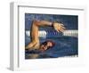 Swimmer in a Race-null-Framed Photographic Print