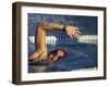 Swimmer in a Race-null-Framed Photographic Print