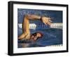 Swimmer in a Race-null-Framed Photographic Print