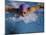 Swimmer in Goggles and Purple Swim Cap-null-Mounted Photographic Print