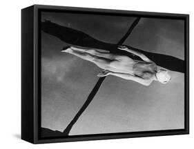 Swimmer Jeanne Wilson Underwater-Wallace Kirkland-Framed Stretched Canvas