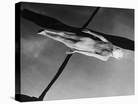 Swimmer Jeanne Wilson Underwater-Wallace Kirkland-Stretched Canvas