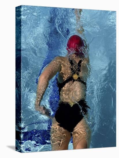 Swimmer Swimming-null-Stretched Canvas