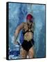 Swimmer Swimming-null-Framed Stretched Canvas