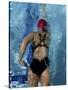 Swimmer Swimming-null-Stretched Canvas