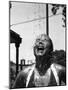 Swimmer Takes a Shower-null-Mounted Photographic Print
